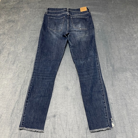 Abercrombie & Fitch Denim - Abercrombie & Fitch Ankle Jeans Womens 4/27 Blue Denim Cotton High Rise Raw Hem